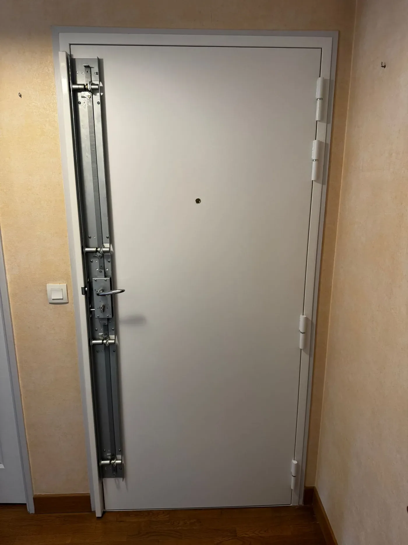 Porte palière blindée ouverte